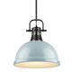 Golden - 3604-L BLK-SF - One Light Pendant - Duncan - Matte Black