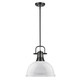 Duncan One Light Pendant (3604-L BLK-WH)