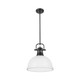 Duncan One Light Pendant (3604-L BLK-WHT)