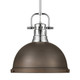 Golden - 3604-L CH-RBZ - One Light Pendant - Duncan - Chrome