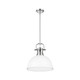 Duncan One Light Pendant (3604-L CH-WHT)