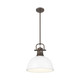 Duncan One Light Pendant (3604-L RBZ-WHT)