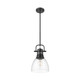 Duncan One Light Pendant (3604-S BLK-CLR)