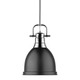 Duncan One Light Pendant (3604-S CH-BLK)