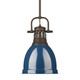 Golden - 3604-S RBZ-NVY - One Light Pendant - Duncan - Rubbed Bronze