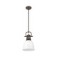 Duncan One Light Pendant (3604-S RBZ-WH)