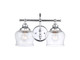 Golden - 3610-BA2 CH-CLR - Two Light Vanity - Daphne - Chrome