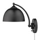 Rey One Light Swing Arm (3688-A1W BLK-BLK)