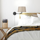 Eleanor One Light Swing Arm (3692-A1W BLK-NS)