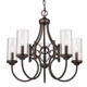 Golden - 3718-5 CDB-CLR - Five Light Chandelier - Quincy - Cordoban Bronze