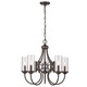 Quincy Five Light Chandelier (3718-5 CDB-CLR)