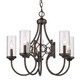 Quincy Five Light Chandelier (3718-5 CDB-CLR)