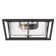 Mercer Two Light Flush Mount (4309-FM BLK-BLK-SD)