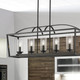 Mercer Five Light Linear Pendant (4309-LP BLK-BLK-CLR)
