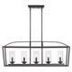 Mercer Five Light Linear Pendant (4309-LP BLK-BLK-SD)