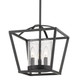 Golden - 4309-M3 BLK-BLK-SD - Three Light Mini Chandelier - Mercer - Matte Black