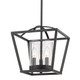 Mercer Three Light Semi-Flush Mount (4309-SF BLK-BLK-SD)