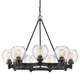 Galveston Nine Light Chandelier (4855-9 RBZ-SD)