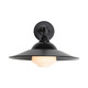 Croma One Light Wall Sconce (5096-OWL15 BLK-BLK-SB)