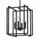 Tribeca Four Light Chandelier (6070-4 BLK-BLK)