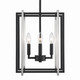 Golden - 6070-4 BLK-PW - Four Light Chandelier - Tribeca - Matte Black