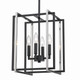 Tribeca Four Light Chandelier (6070-4 BLK-PW)