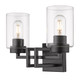 Tribeca Two Light Bath Vanity (6070-BA2 BLK-BLK)