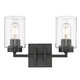 Tribeca Two Light Bath Vanity (6070-BA2 BLK-BLK)