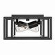 Tribeca Two Light Flush Mount (6070-FM BLK-BLK)