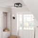 Tribeca Two Light Flush Mount (6070-FM BLK-BLK)