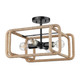 Golden - 6085-SF BLK-NR - Four Light Semi-Flush Mount - Camden - Matte Black