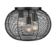 Golden - 6802-FM BLK - Three Light Flush Mount - Calypso - Matte Black