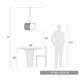 Everly Four Light Pendant (6805-4 BLK-MBR)