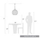 Florence Three Light Pendant (6933-3P BLK-NR)