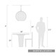 Florence Five Light Pendant (6933-5P BLK-NR)