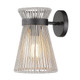 Avon One Light Wall Sconce (6938-1W BLK-BR)