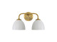 Golden - 6950-BA2 MBS-WHT - Two Light Vanity - Shepard - Modern Brass