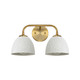 Shepard Two Light Vanity (6950-BA2 MBS-WHT)