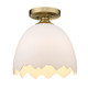 Brinkley One Light Semi-Flush Mount (6951-SF BCB-POR)