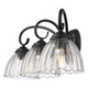 Audra Three Light Vanity (6952-BA3 BLK-CLR)