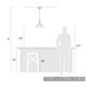 Audra One Light Pendant (6952-M BLK-CLR)