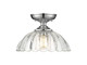Golden - 6952-SF CH-CLR - One Light Semi-Flush Mount - Audra - Chrome