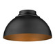 Golden - 6956-FM BLK-BLK - Three Light Flush Mount - Zoey - Matte Black