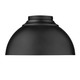Zoey Three Light Flush Mount (6956-FM BLK-BLK)