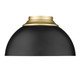 Zoey PW Three Light Flush Mount (6956-FM OG-BLK)