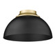 Zoey Three Light Flush Mount (6956-FM OG-BLK)