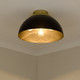 Zoey PW Three Light Flush Mount (6956-FM OG-BLK)