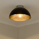 Zoey PW Three Light Flush Mount (6956-FM PW-BLK)