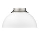 Zoey Three Light Flush Mount (6956-FM PW-WHT)