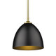 Golden - 6956-S OG-BLK - One Light Pendant - Zoey - Olympic Gold